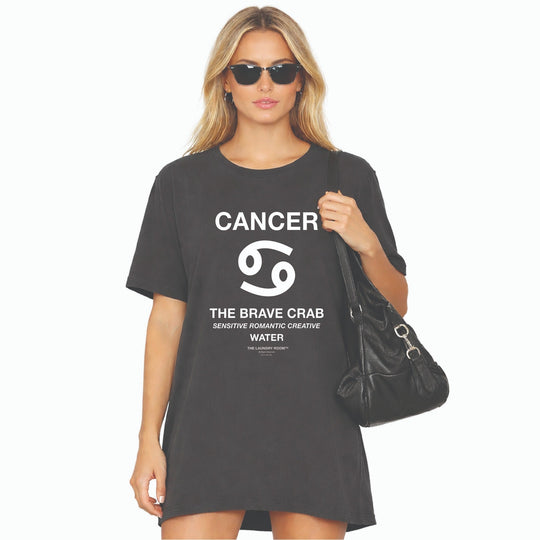 Cancer Crab - Oversized Tee - Black Snow - The Laundry Room