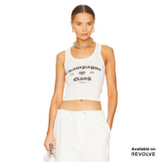 Champagne Gang - Rib Tank - White - The Laundry Room