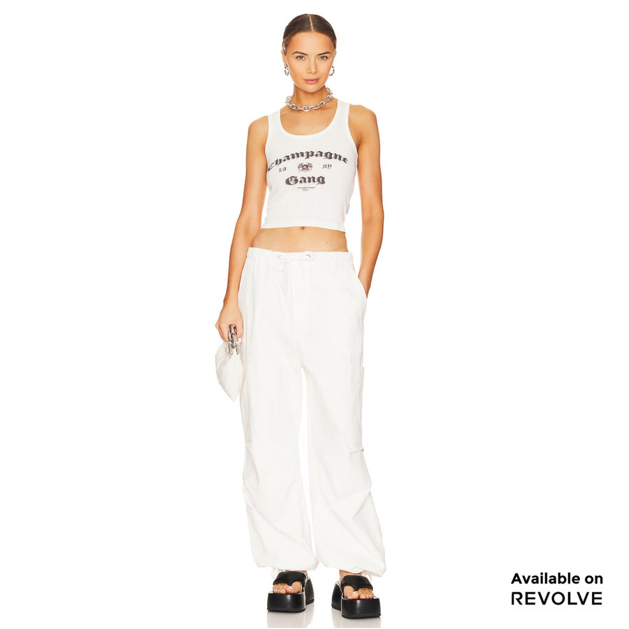Champagne Gang - Rib Tank - White - The Laundry Room