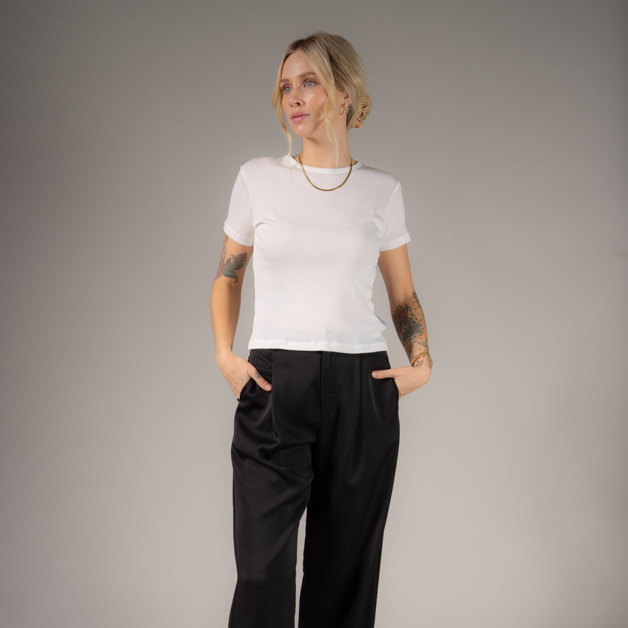 Essentials - Baby Tee - White - The Laundry Room