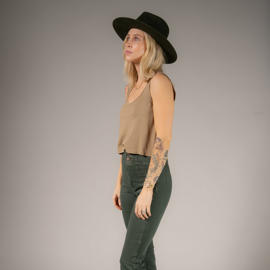 Essentials - Boxy Tank - Camel Gold - The Laundry Room