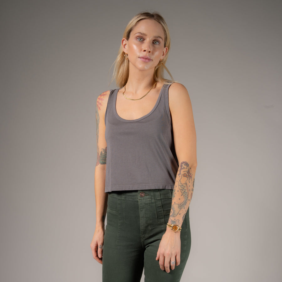 Essentials - Boxy Tank - Gravity Grey - The Laundry Room