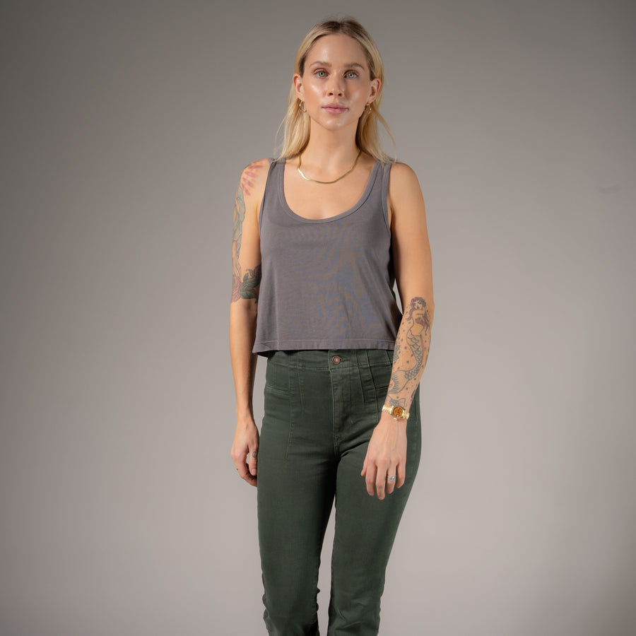 Essentials - Boxy Tank - Gravity Grey - The Laundry Room