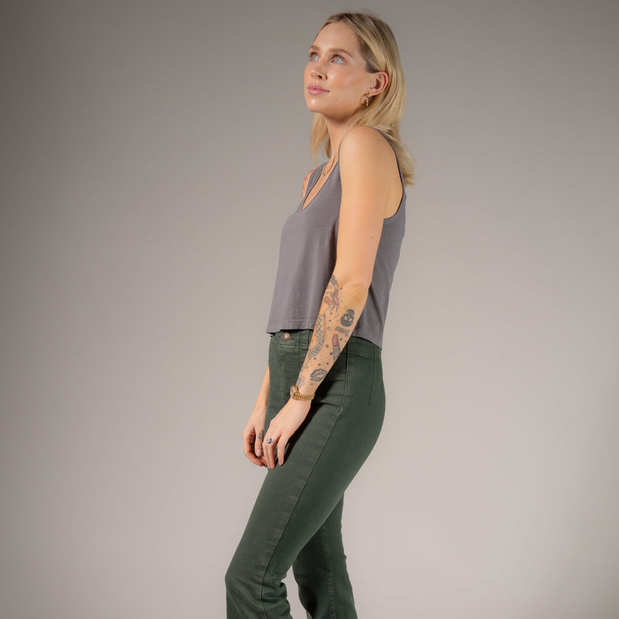 Essentials - Boxy Tank - Gravity Grey - The Laundry Room