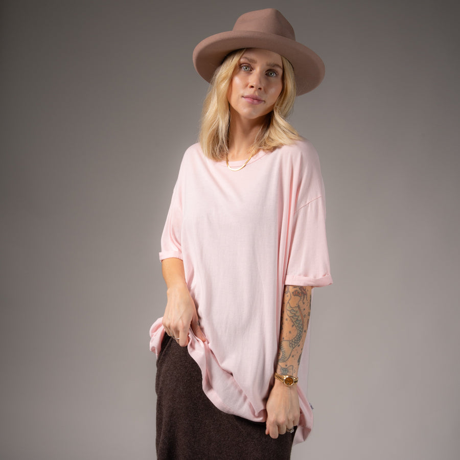 Essentials - Oversized Tee - Blush Pink - The Laundry Room