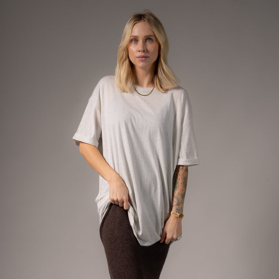 Essentials - Oversized Tee - Pebble Heather - The Laundry Room