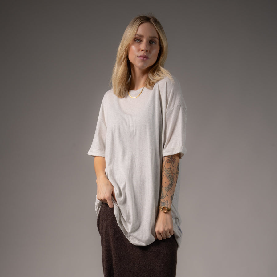 Essentials - Oversized Tee - Pebble Heather - The Laundry Room
