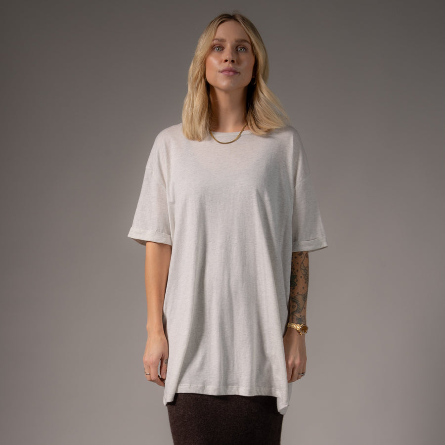 Essentials - Oversized Tee - Pebble Heather - The Laundry Room
