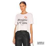 Hello I Love You - Crop Oversized Tee - White - The Laundry Room