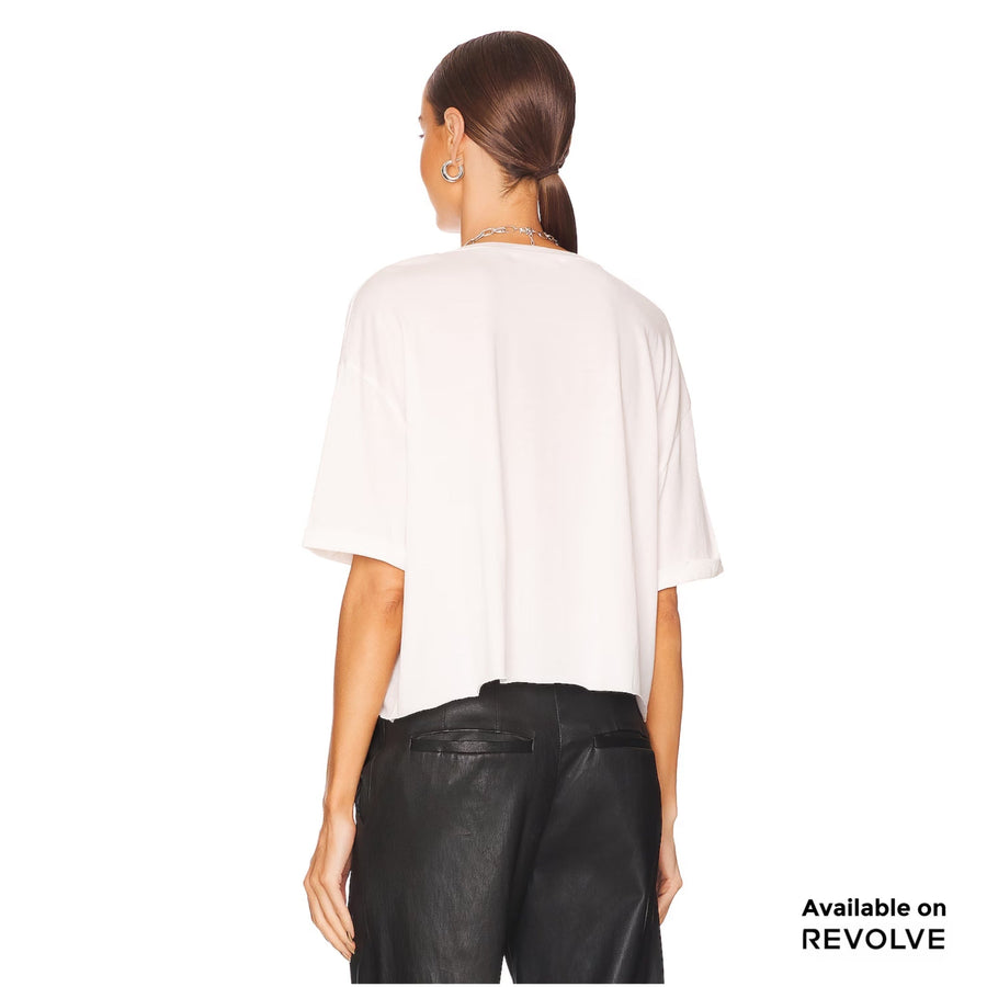 Hello I Love You - Crop Oversized Tee - White - The Laundry Room