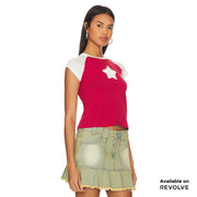 Stardom - Baby Tee - Red & White - The Laundry Room