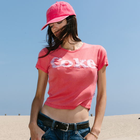 Coke Patchwork - Baby Tee - Vintage Red - The Laundry Room
