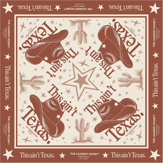 This Ain'T Texas - Silky Bandana - Brown - The Laundry Room
