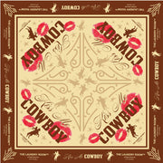 Kiss Me Cowboy - Silky Bandana - Brown - The Laundry Room