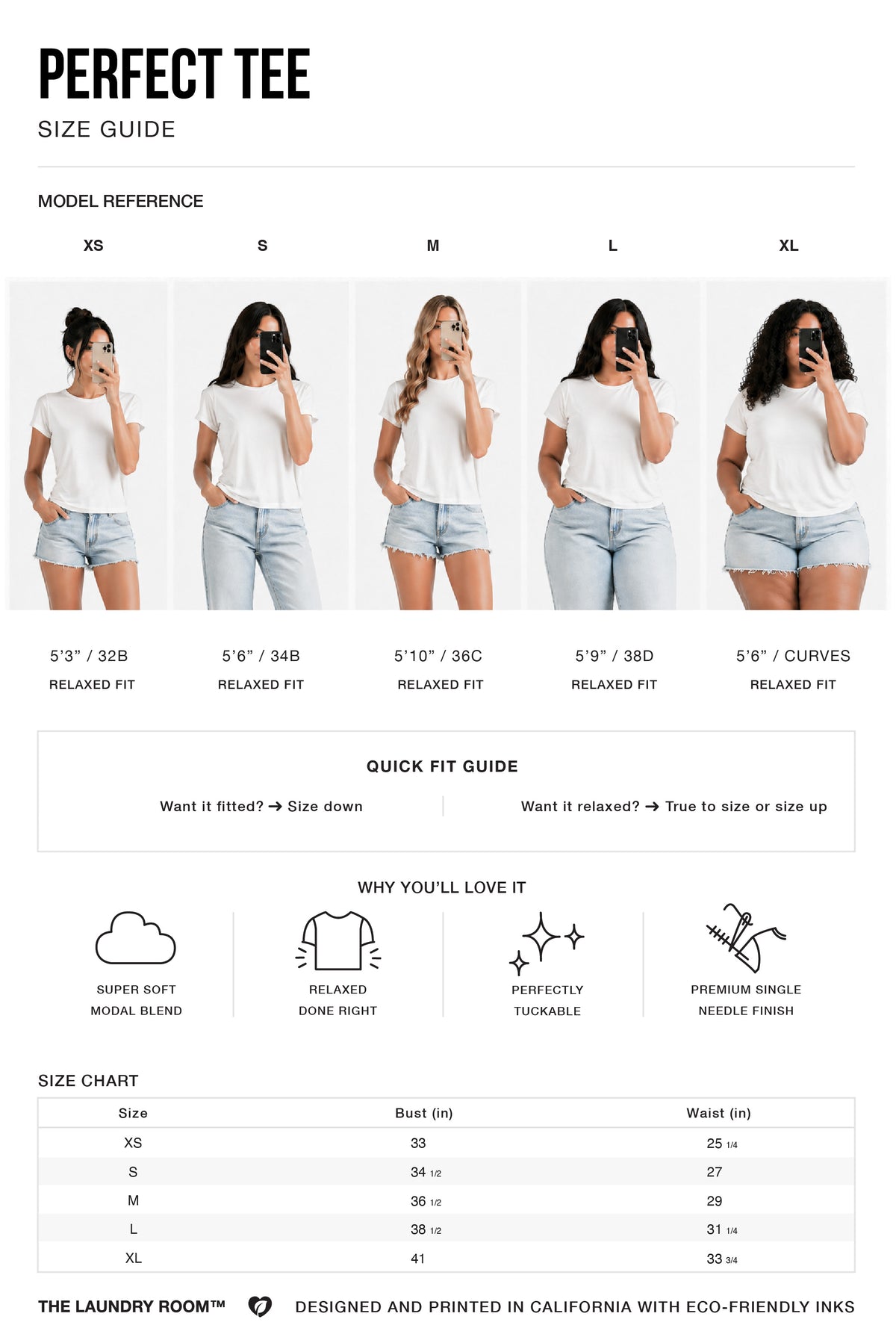Perfect Tee Size Guide