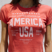 Welcome To America - Baby Tee - Vintage Red - The Laundry Room