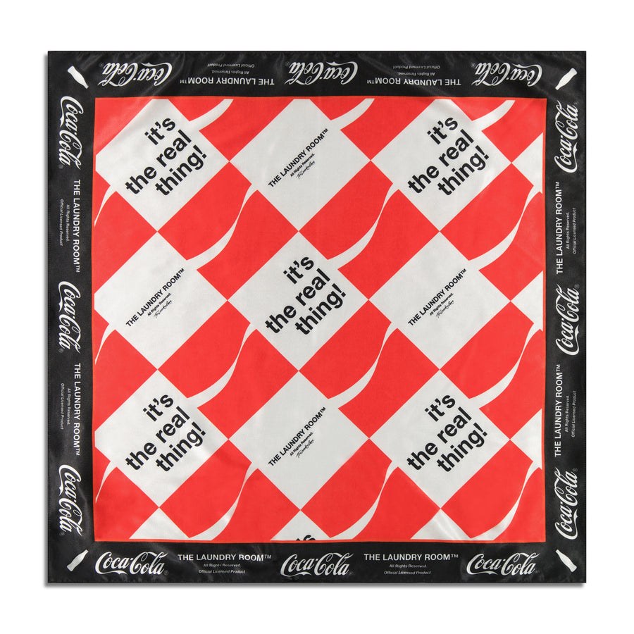 Coca Cola Real Thing  - Silky Bandana - Red & White Red & White / OS