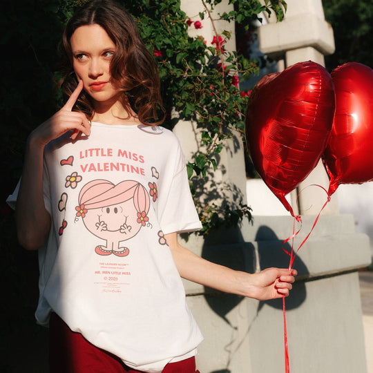 Little Miss Valentine - Oversized Tee - White - The Laundry Room