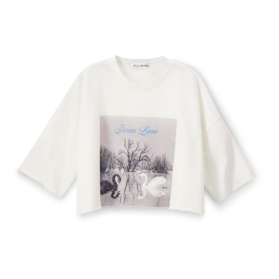 Swan Lane - Crop Jumper - White White / XS