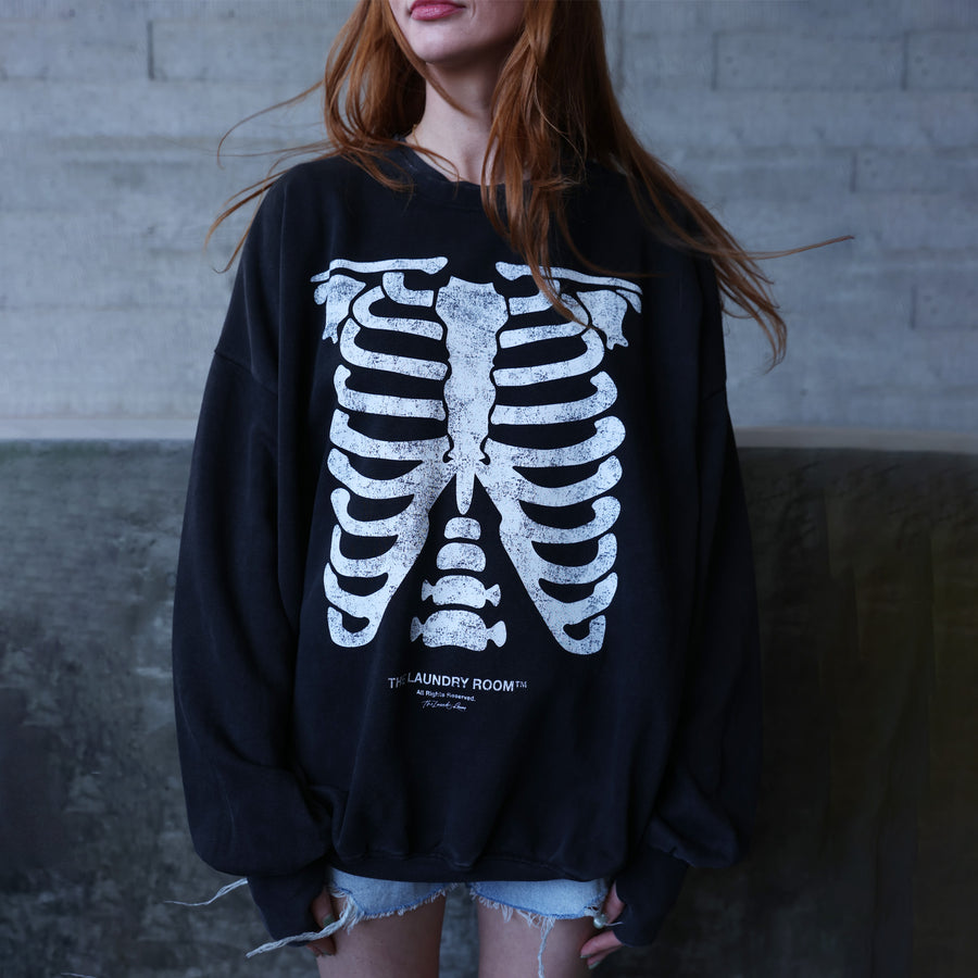 Spooky Skelly - Jump Jumper - Black Snow