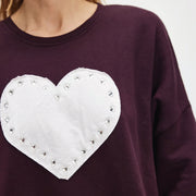 Rhinestone Heart - Jump Jumper - Chocolate - The Laundry Room