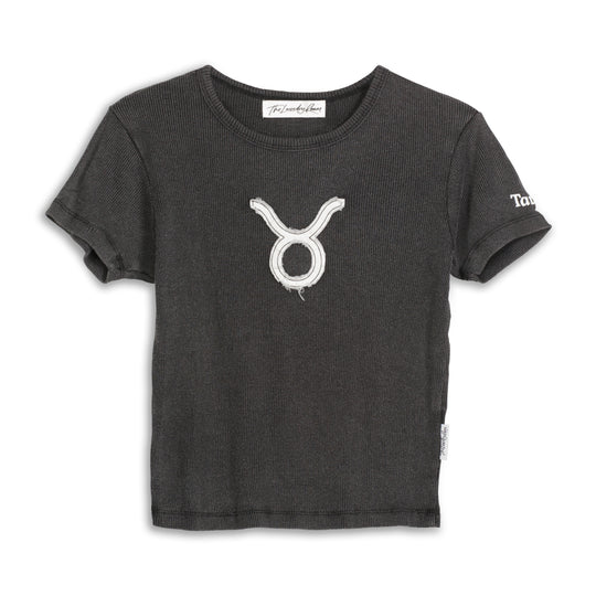 Taurus Stitch - Baby Tee - Black Snow Black Snow / XS