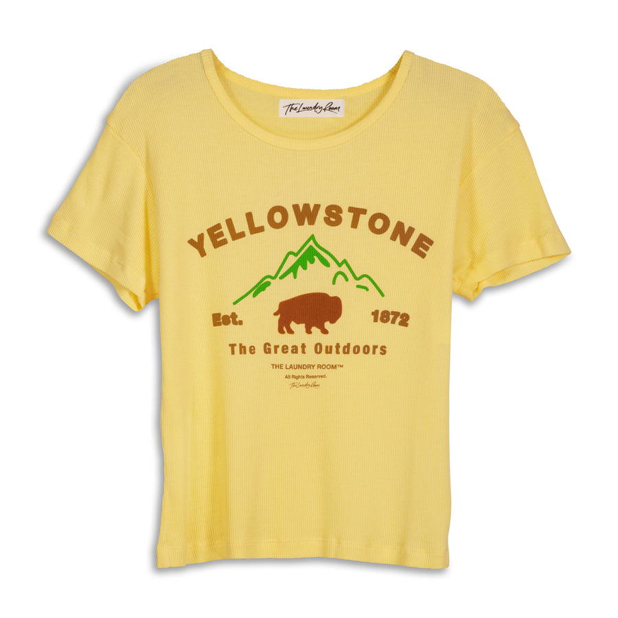 Ys Bison - Baby Tee - Old Gold Old Gold / XS