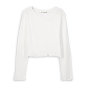 Essentials - Long Sleeve Ribbed Tee - White White / XS