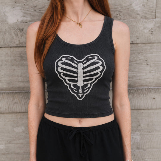 Heartless - Rib Tank - Black Snow