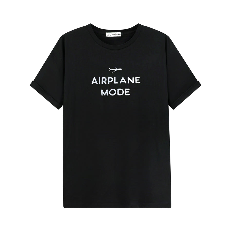 Airplane Mode - Oversized Tee - Black - The Laundry Room