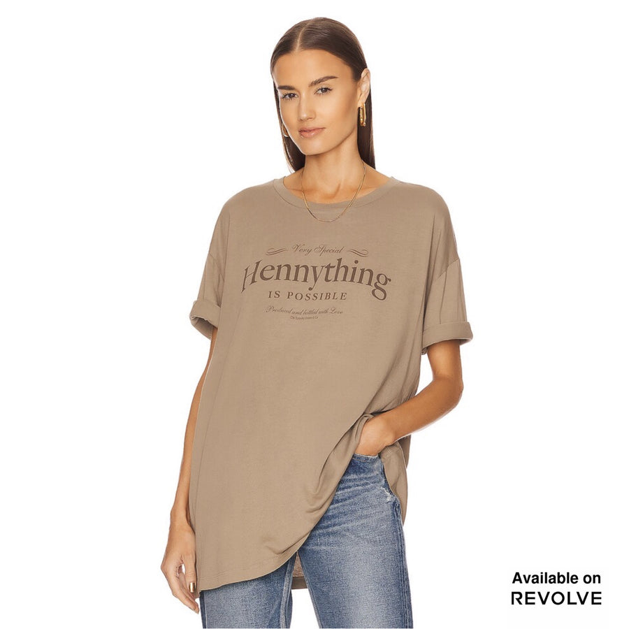 Hennything Is Possible - Oversized Tee - Camel Gold Camel Gold / XS