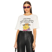 Little Miss Weekend Trip - Oversized Tee - White