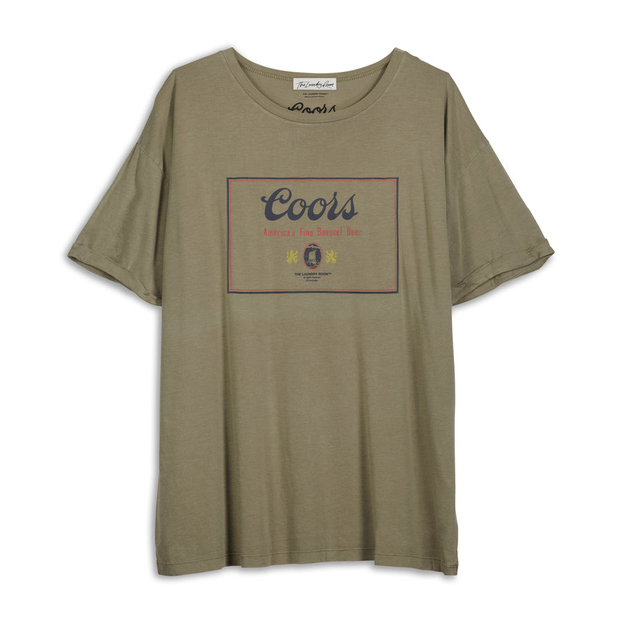 Coors Fine Banquet  - Oversized Tee - Camel Gold Camel Gold / XS