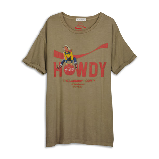 Howdy Coke - Oversized Tee - Camel Gold Camel Gold / XS