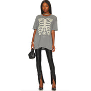 Spooky Skelly - Oversized Tee - Gravity Grey - The Laundry Room