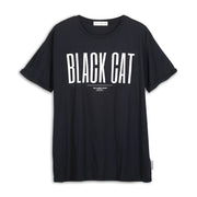 Black Cat - Oversized Tee - Black - The Laundry Room