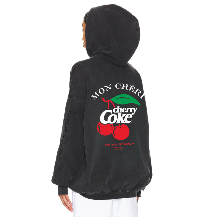 Mon Cheri Cherry Coke Branch - Hideout Hoodie - Black Snow - The Laundry Room