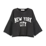 New York City Patchwork - Crop Jumper - Black Snow - The Laundry Room