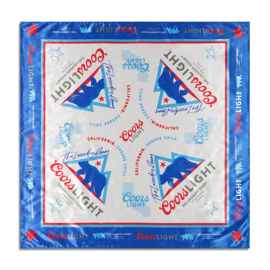 California Cl Bear - Silky Bandana - White - The Laundry Room
