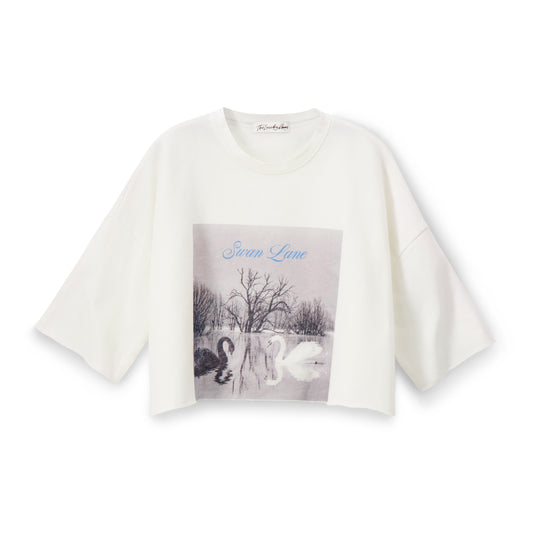Swan Lane - Crop Jumper - White - The Laundry Room