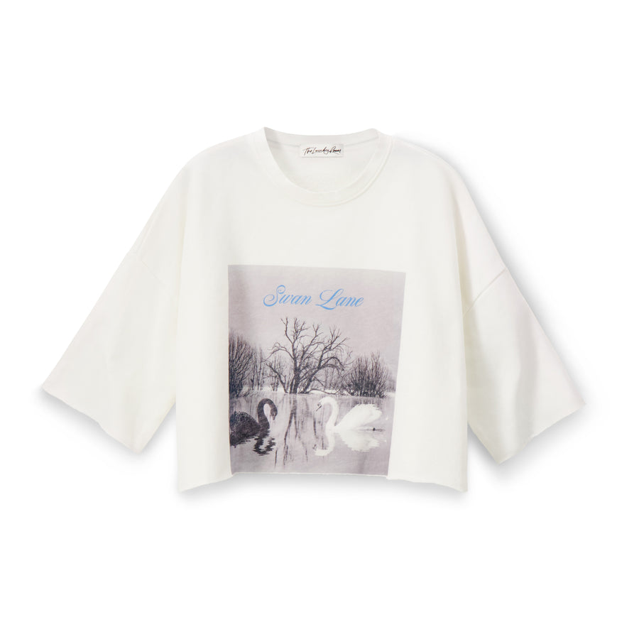 Swan Lane - Crop Jumper - White - The Laundry Room
