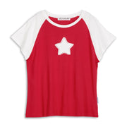 Stardom - Baby Tee - Red & White - The Laundry Room