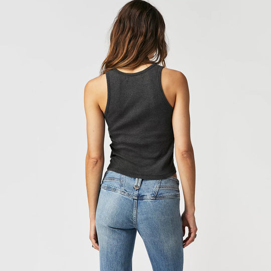 Stardom - Rib Tank - Black Snow - The Laundry Room