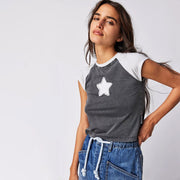 Stardom - Baby Tee - Black Snow & White - The Laundry Room