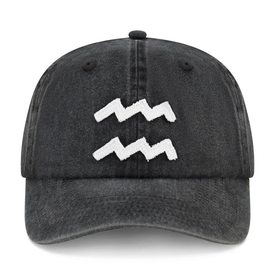 Vintage Aquarius - Papa Cap - Black Snow - The Laundry Room