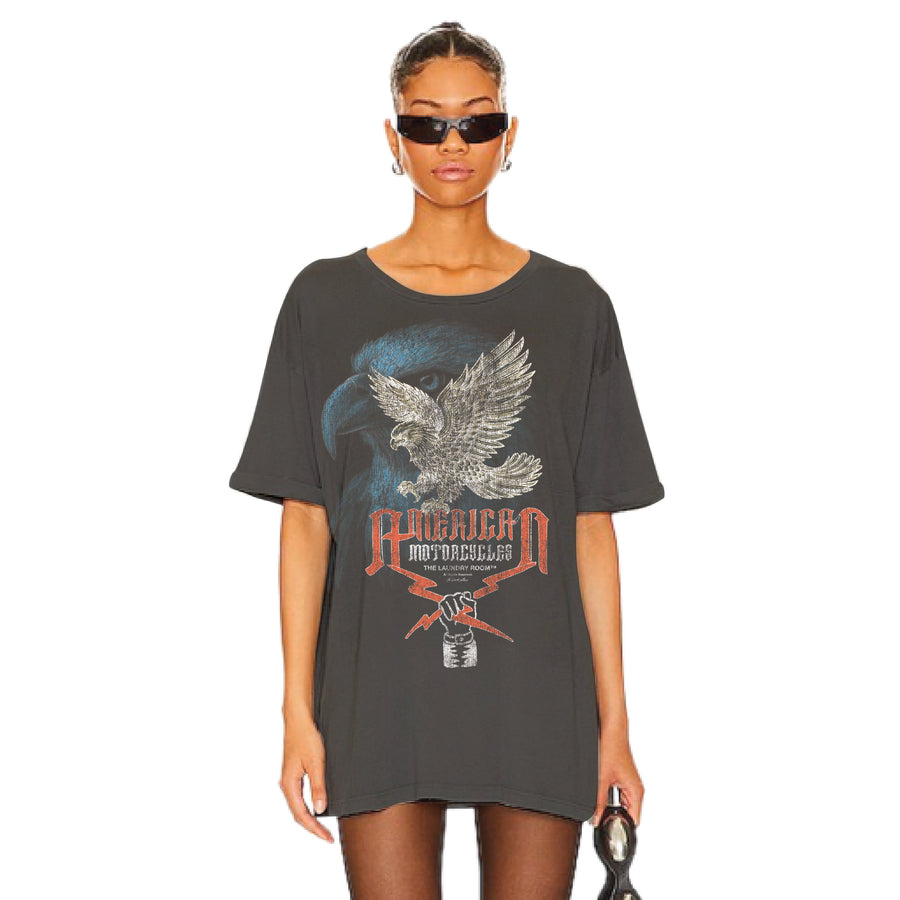 American Motorcycles - Oversized Tee - Black Snow - The Laundry Room