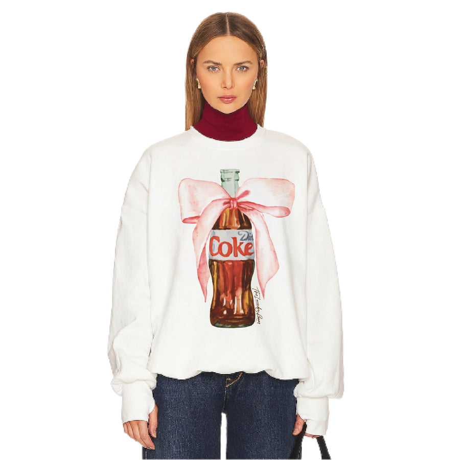 Diet Coke Bow - Standard Jumper - White - The Laundry Room