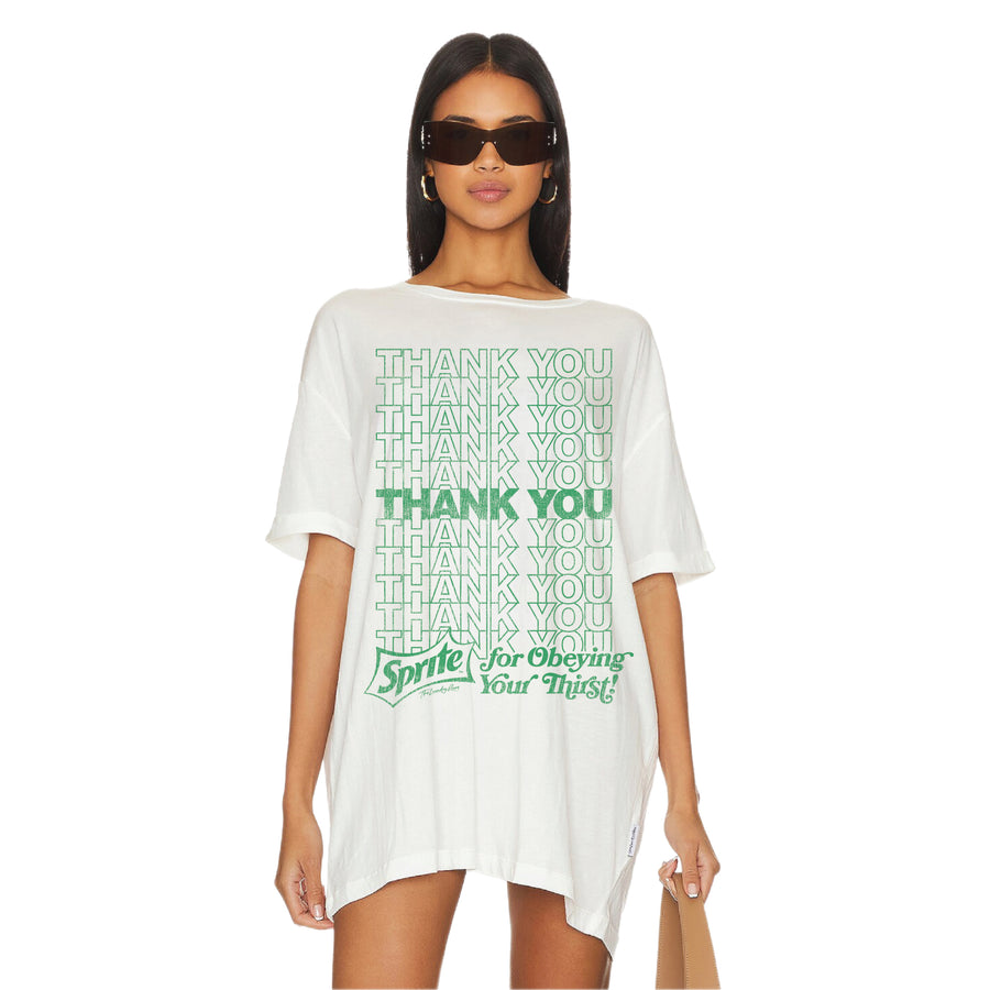 Sprite Thank You Thank You Thank You - Oversized Tee - White - The Laundry Room