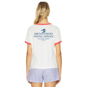 Official Usps Tm - Perfect Ringer Tee - White & Red - The Laundry Room