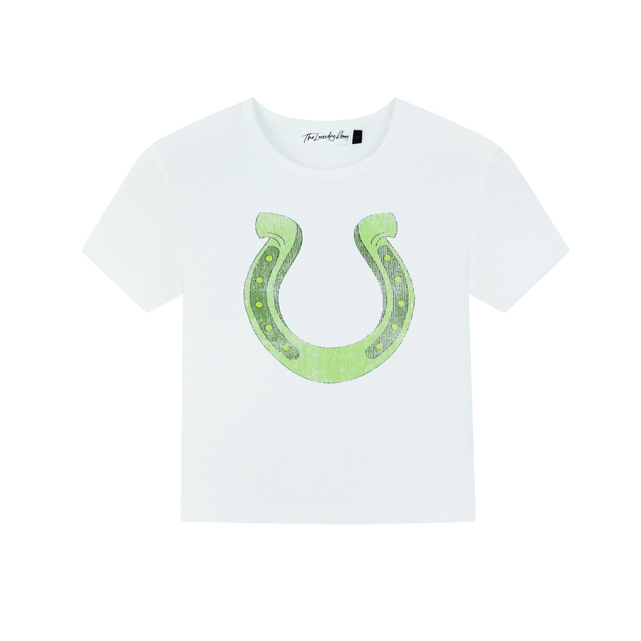 Lucky Gal - Baby Tee - White - The Laundry Room